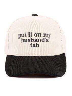 Put it on my Husbands Tab Black and Tan two tone cotton hat